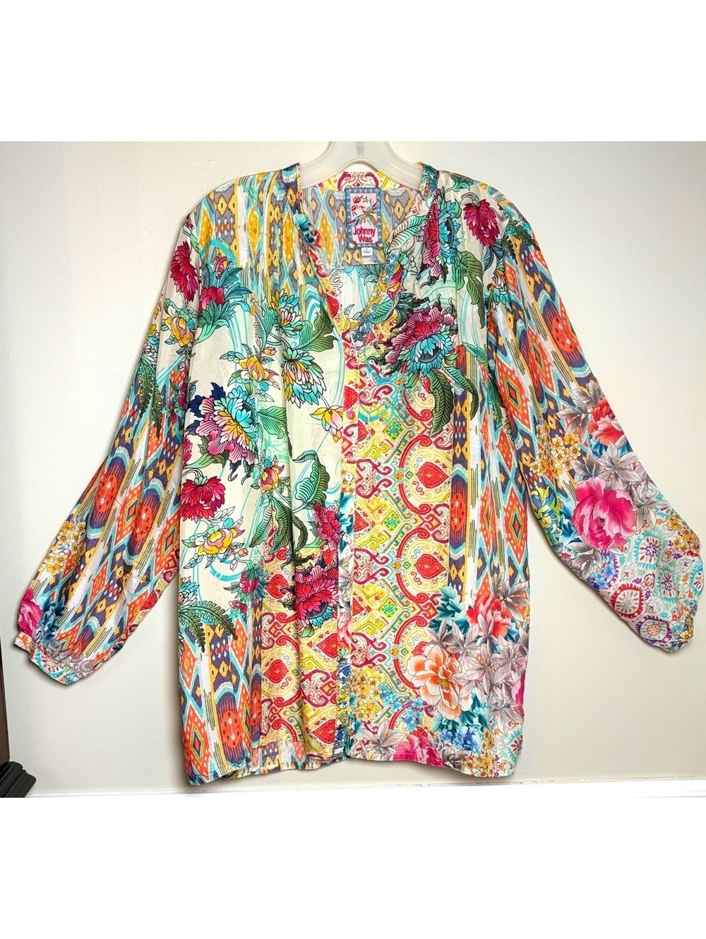 Johnny Was Silk Blouse M